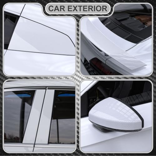 Lypumso 6D Carbon Fiber Vinyl Wrap Roll, Glossy Car Wrap Film Featuring Bubble Free Air Release Technology, Car Moto DIY I...