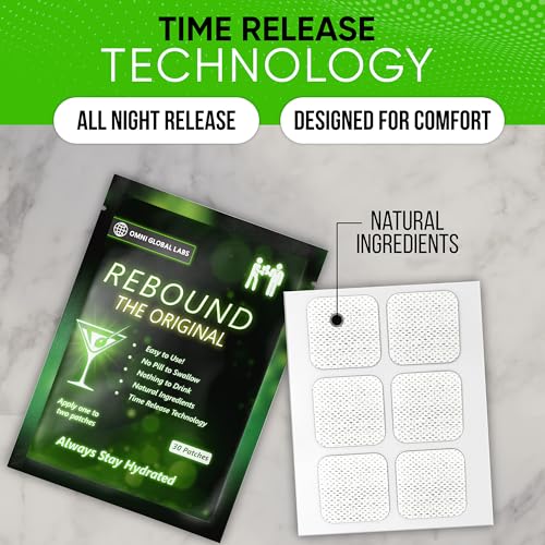 REBOUND Classic Patch - Extended Steady Release - 30 Patches - Natural Blend for a Balanced Nightlife