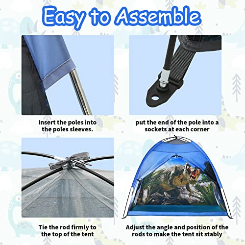 Ai-Uchoice Dinosaur Kids Play Tent, Dinosuar Toys for Kids Indoor and Outdoor Fun Pop Up Playhouse Tent, A Gift Tent for B...