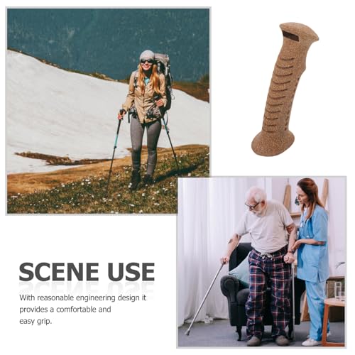 Kisangel Cork Trekking Pole Handle Replacement, Nonslip Walking Cane Cork Handle Hiking Pole Grip for Outdoor Ski Walking ...