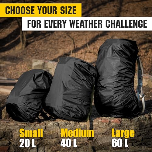 M-Tac Backpack Rain Cover Waterproof - Bag Rain Cover - for Hiking Travel Camping Military