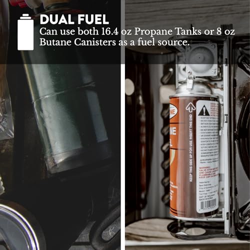 GasOne 15,000 BTU Propane or Butane Stove Dual Fuel Stove Portable Camping Stove - Patented - with Carrying Case Great for...