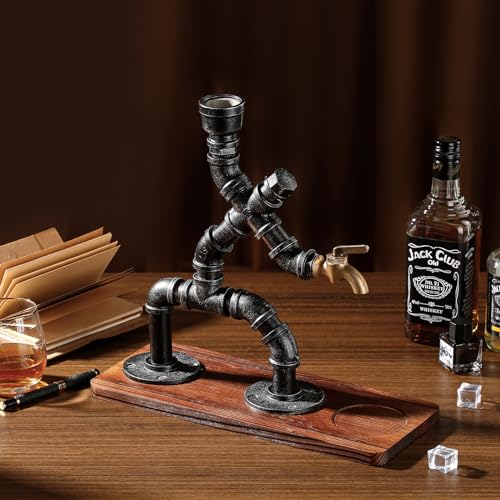 Vida Brillante Whiskey Alcohol Gifts Drink Dispenser of Man Cave Decor, Steampunk Liquor Dispenser Bar Accessories for Hom...