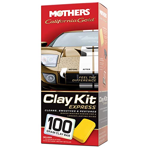 Mothers California Gold Clay Kit, 1 100-gram Clay Bar + 16 oz. Instant Detailer — Removes Contaminants, Restores Brillianc...