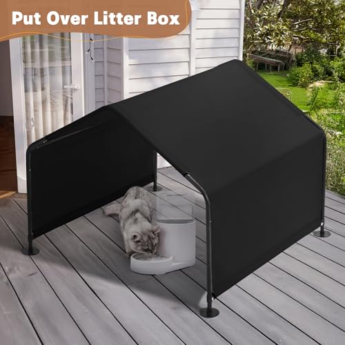Yokaniwa Dog Shade Shelter Outdoor 4'x4'x3' Tent for Large Medium Dogs, Outside Sun Rain Canopy Pet House for Cats Pigs Li...