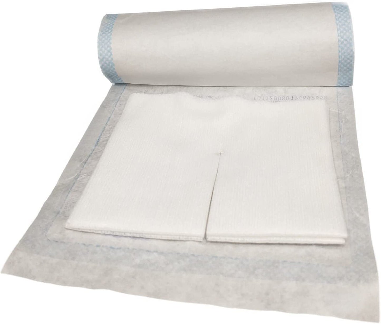 Vakly Split Drain Sponge Gauze 2x2 Sterile 6 Ply Pads [Pack of 70] Absorbent Precut 2"X2" Non-Woven Slit Bandage for I.V. Tracheostomy - 35 Packs of 2 Pre Cut Bandages + 1 Roll of Medical Tape