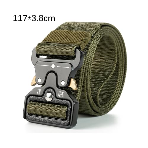 Premium Tactical Belt - Durable Nylon Belt with Sturdy Alloy Buckle,Available in Black, Grey, Coffee, Khaki, Olive, Navy Blue