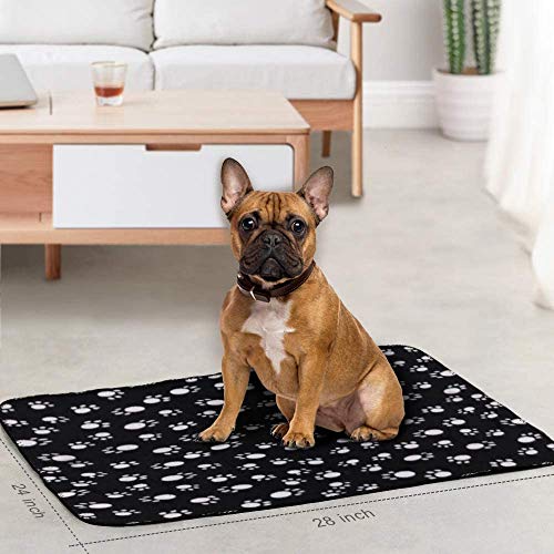 Comsmart Dog Blankets for Small Dogs, 6 Pack Puppy Blanket Cute Paw Print Pet Blanket for Dog, Puppy, Cat, Kitten, 24x28 i...