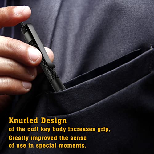 JOTOVO Oversize Tactical Police Pocket Cuff Key Universal Handcuff Key, Extend Durable Pocket Cuff Key with Black Finish F...