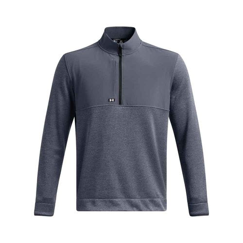 Under Armour Men's Drive Storm SweaterFleece Half Zip, (044) Downpour Gray / / White, Small