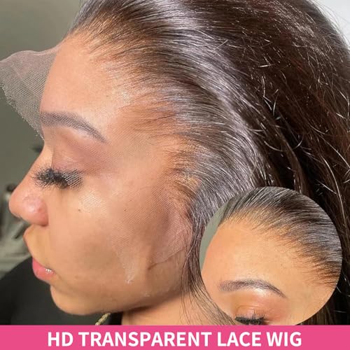 24 Inch 13x6 Lace Front Wigs Human Hair Pre Plucked Body Wave HD Lace Frontal Wigs Human Hair 200% Density Glueless Wigs Human Hair for Women