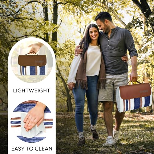 scuddles 60" x 80" Extra Large Outdoor Picnic Blanket – Waterproof, Foldable Travel Mat for Beach, Camping, Grass, Lawn, P...
