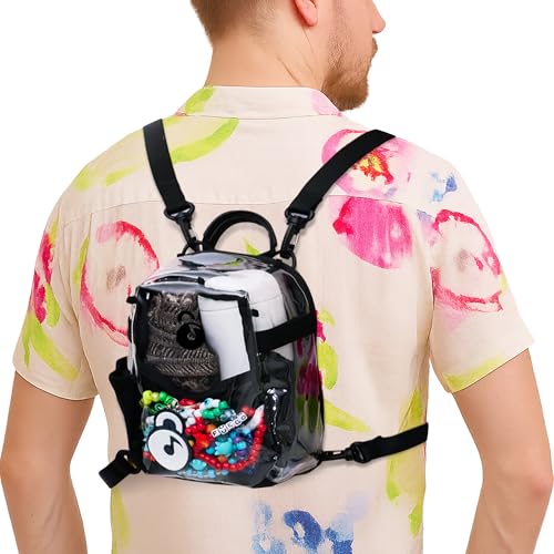 Lunchbox Clear Mini Pack – Anti Theft Clear Backpack for a Seamless Security Experience - Locking Zipper Clips Keep Items ...