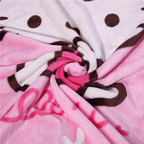 Cartoon Printing Throw Blanket for Girls Kids Adults, 40"x55", All Seasons Flannel Fleece Blanket, Soft & Warm Plush Blank...