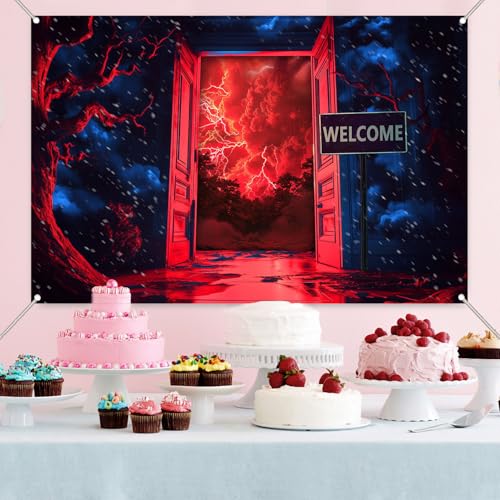 TOAOFY 6x4ft Horror Forest Background Welcome to The Other Side Backdrops Backdrop Reversing World Gate Backdrop Kids Birt...
