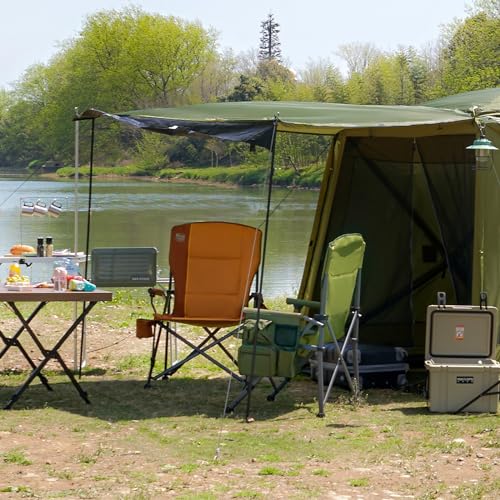 TIMBER RIDGE Oversized Folding Camping Chair High Back Heavy Duty for Adults Support up to 500lbs with Cup Holder, Side Po...