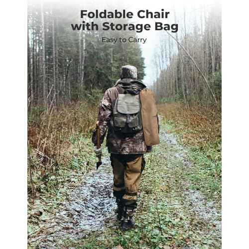 KEMIMOTO Heated Hunting Blind Turkey Chair Low Down Hunting Seat with 20000mAh Battery, Supports 300 lbs, Duck Lightweight Portable Folding Camo Seat for Ground