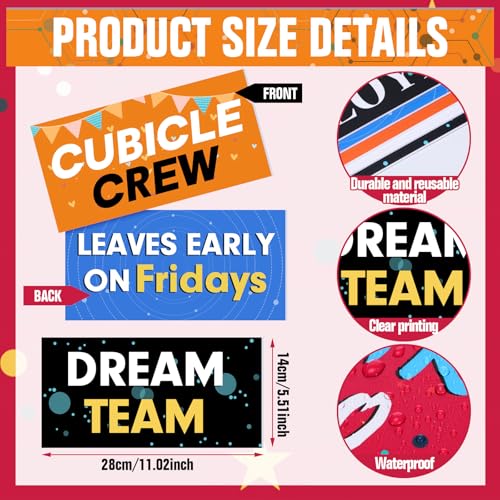 24 Designs Office Party Photo Booth Props Double Sided 11x5.5 Inch Photo Booth Props Corporate Party Water Proof Funny Adu...