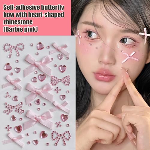 NOOEPC NOOEPC Face Gems Heart Rhinestones Bow Stickers Festival Essentials Rave Accessories Rhinestone Stickers for Face, ...