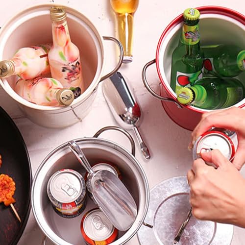 YOUEON 4 Liter Ice Bucket with Scoop and Lid, Double Walled Insulated Ice Bucket for Parties, Cocktail Bar, Wine Chiller, ...