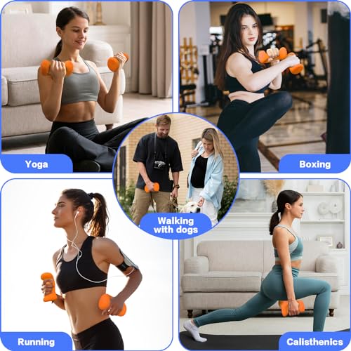 HXD-ERGO Ergonomic Dumbbells Weights Set-Hand Weights for Women at Home, Ear Dumbbells Weights for Pilates, Yoga, Jogging,...