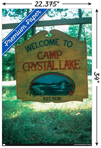Friday The 13th - Welcome To Camp Crystal Lake Wall Poster, 34L" x 22.4W", Premium Unframed Version