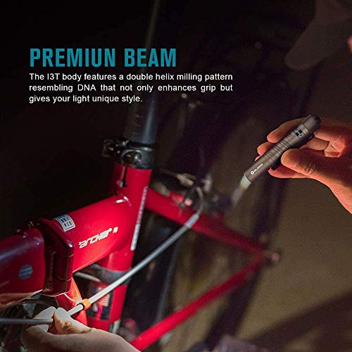 OLIGHT I3T EOS 180 Lumens Dual-Output Slim EDC Flashlight for Camping and Hiking, Tail Switch Flash Light with AAA Battery...