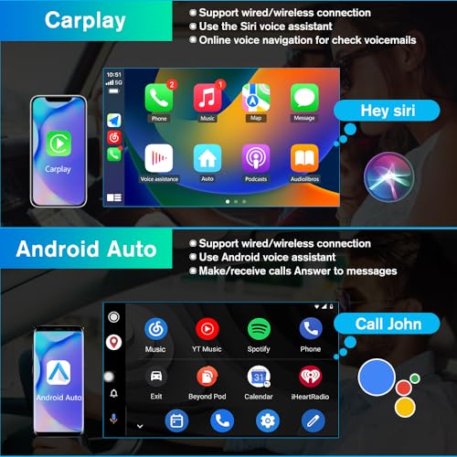 Vratzn Car Radio Stereo for Chevrolet Silverado GMC Sierra Yukon 2007-2013 Android 13 CarPlay Android Auto GPS Navigation ...
