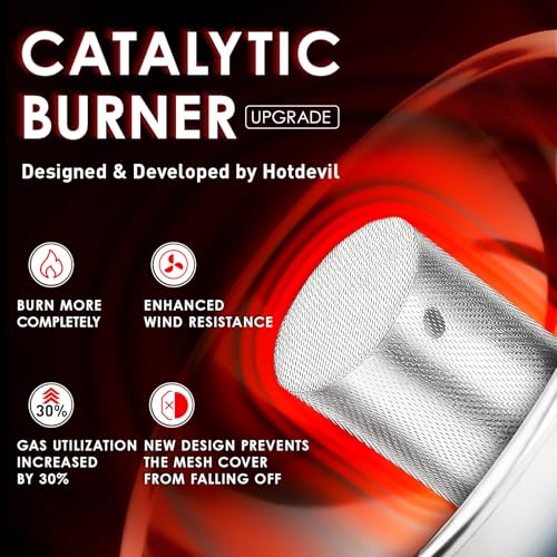 Portable Propane Heater with Catalytic Burner for Camping Outdoor Space 6200BTU Power with Control Valve Patio Heater 1lb ...