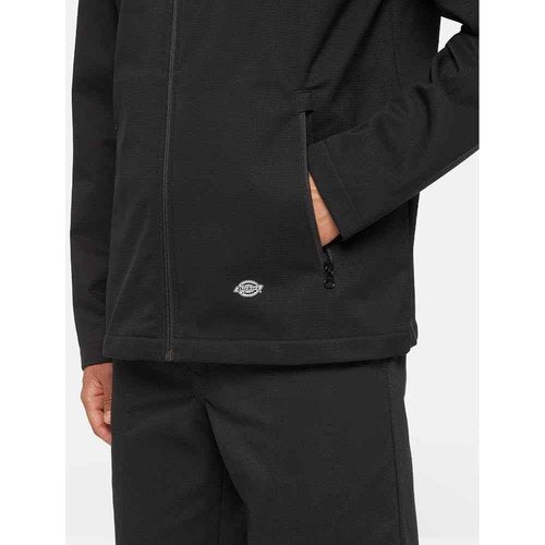 Dickies Men's Zippered Softshell Jacket, Black, M