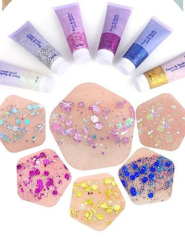 PAQIMAN Gold Body Glitter,Sparkling Neon Outfit Party Holographic Sequins Paint Body Glitter Gel Makeup. (02# Gold)