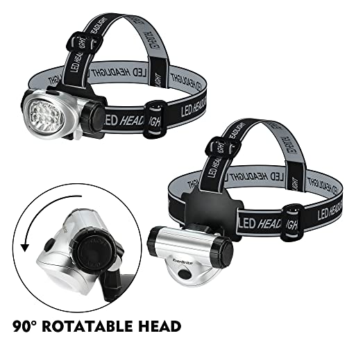EverBrite 5-Pack LED Headlamp, 4 Lighting Modes, Pivoting Head with Adjustable Headband, Perfect for Running, Camping and ...