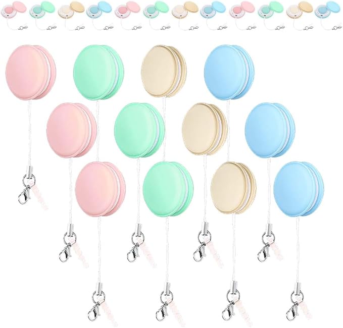 AIIONP Macaron Phone Screen Cleaner, 2026 Upgrade Macaron Shape Phone Screen Cleaner, Portable Smartphone Cleaning Pendant for Lanyard, Cute Decorative Pendant Screen Cleaning Tools (12)