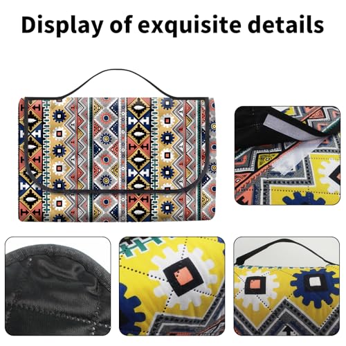 DUFFOBAN Picnic Blanket 80x80 Inch Waterproof Sandproof - Extra Large Collapsible Beach Mat for Outdoor, Camping, Travel -...