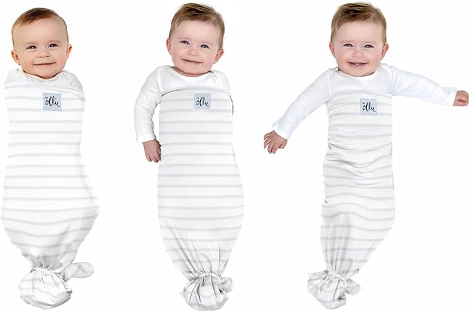 The Ollie Swaddle – Adjustable Baby Swaddle for Newborns | Pediatrician-Approved for Safe Sleep | Easy Closure | Arms-Out...