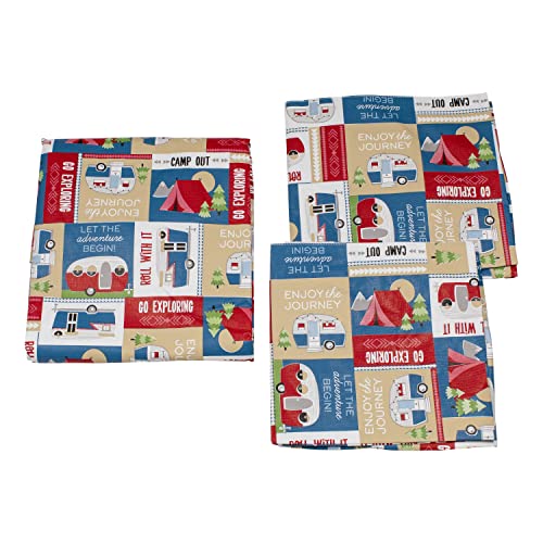 Lippert Vinyl Tablecloth/Bench Cover Set for Camping and Picnics with 100% PEVA Material, Waterproof and Stain-Resistant F...
