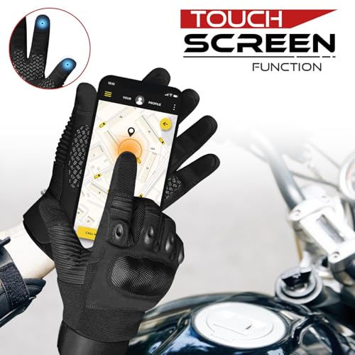 WESTWOOD FOX Motorcycle Gloves for Men and Women Power Sports Racing Gloves Full Finger Touchscreen Car Driving Glove Moto...