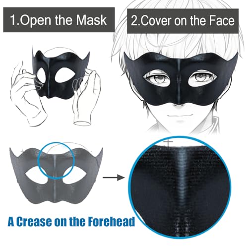 Luxdesc Couple Masquerade Lace Mask Set, Fit for Women and Men Venetian Halloween Masks