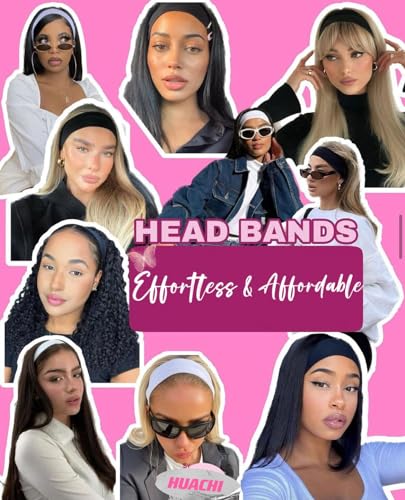 Elastic Non-Slip Soft Cloth Fabric Women's Headbands 16 Pack - Yoga, Running, Sports Hair Accessories in Black, Brown, Bei...