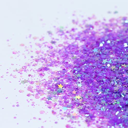 Face Jewels 6 Sheets Face Gems Stick On, 10g Chunky Glitter, Face Jewelry Rhinestones Crystals Stickers, Fairy Euphoria Ey...