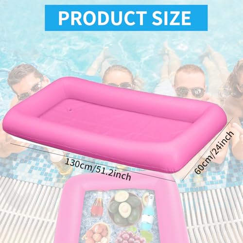 Ice Buffet Serving Tray Drink Cooler with Drain Plug,Inflatable Ice Serving Buffet Bar Inflatable Cooler for Parties Food ...