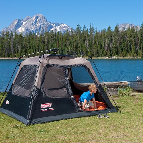 Coleman 4/6/8/10 Person Instant Camping Tent with 1-Minute Setup, Large Family Tent with Pre-Attached Poles, Air Vent, & C...