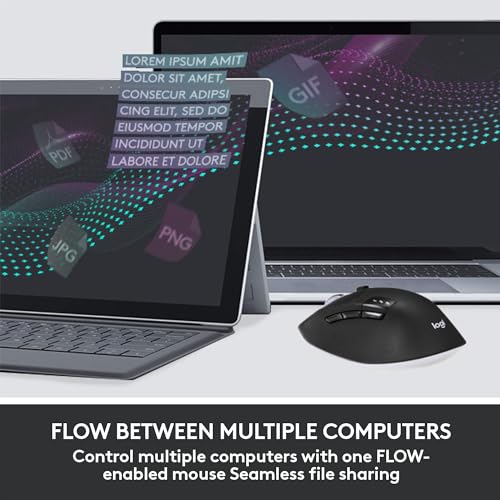 Logitech MK850 Performance Wireless Keyboard and Mouse Combo for Windows, macOS & ChromeOS, Bluetooth & 2.4 GHz USB Receiv...