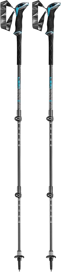 LEKI Makalu Lite AS Trekking Poles - Aluminum Collapsible Lightweight Walking Poles for Hiking