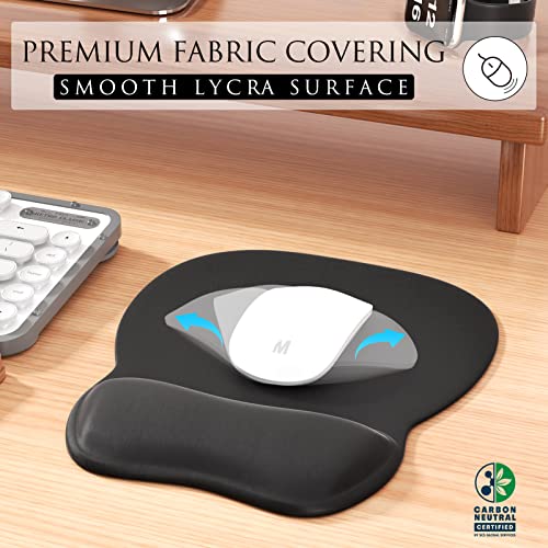 MROCO Ergonomic Mouse Pad with Gel Wrist Rest, Smooth Wrist Support Surface, Non-Slip PU Base for Pain Relief, Comfortable...