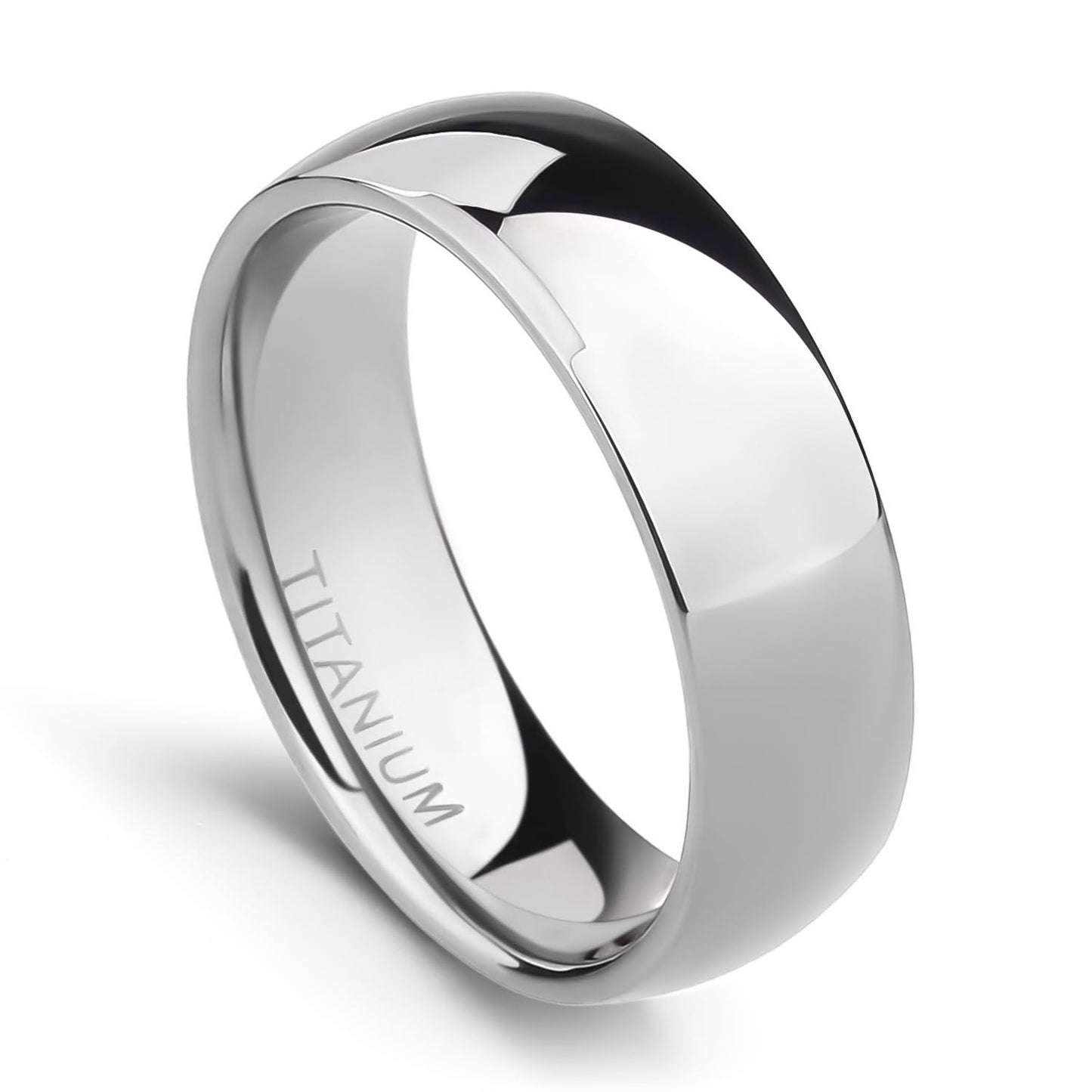TIGRADE 2mm 4mm 6mm 8mm 10mm Titanium Ring Plain Dome High Polished Wedding Band Comfort Fit Size 3-15,6mm,Size 11