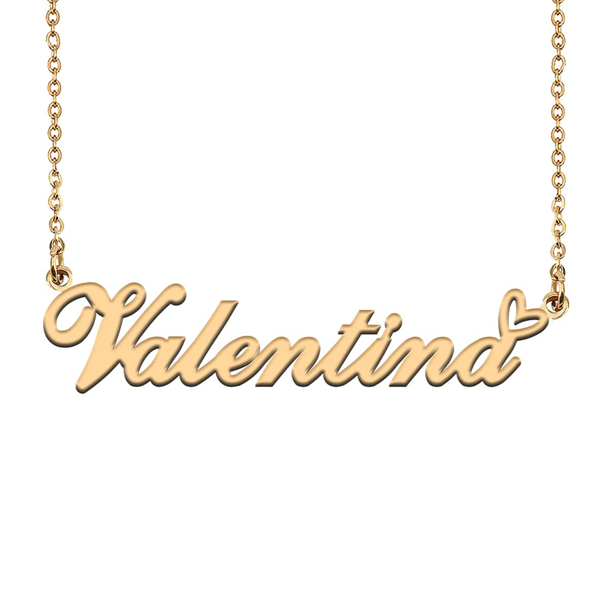HUAN XUN Custom Gold Plated Valentina Necklace Personalized Name Necklace for Women Choker Jewelry Gift