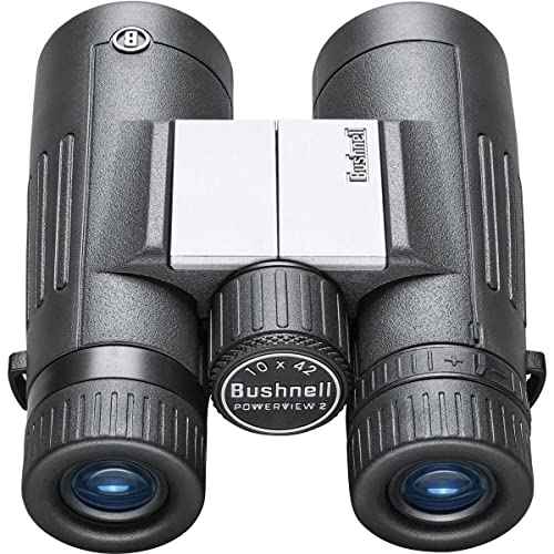 Bushnell PowerView 2 Binoculars, High-Definition Binoculars with Multi-Coated Lenses, Durable Aluminum Alloy Chassis, Wide Field of View, Ideal for Wildlife Observation, Hiking and Sporting Events