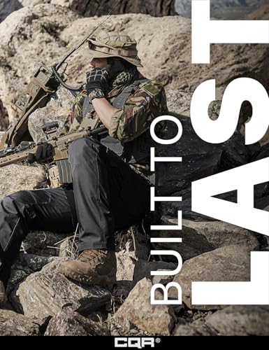 CQR Men's Tactical Pants, Water Resistant Ripstop Cargo Pants, Lightweight EDC Work Hiking Pants, Outdoor Apparel