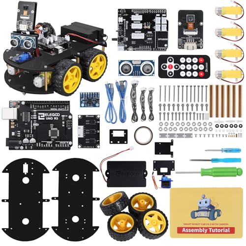 ELEGOO UNO R3 Smart Robot Car Kit V4 for Arduino Robotics for Kids Ages 8-12 12-16 STEM Science Kits Coding Gifts for 8 9 ...